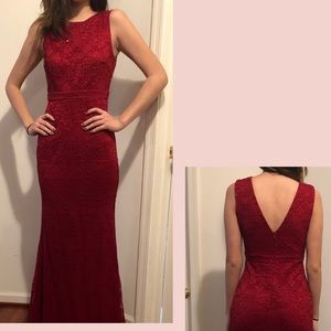 Red Sparkly Prom Dress